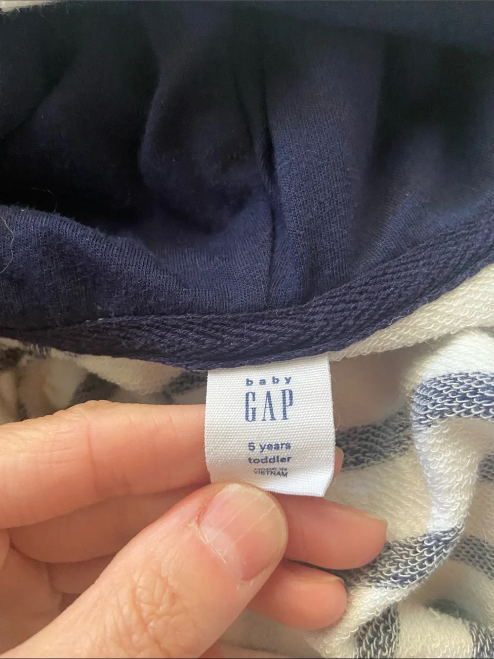 GAP Navy & White Striped Hooded Sweatshirt Top Polka Dot and floral Tights Pants